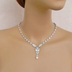 Bridal Statement Necklace, Wedding Back Drop Necklace, Rose Gold, Gold Wedding Jewelry, Bridal Earrings, Bridal Jewelry, London Jewelry