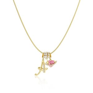 Tewiky 14K Gold Plated Adjustable Initial A-Z Letter Pendant Necklace for Women